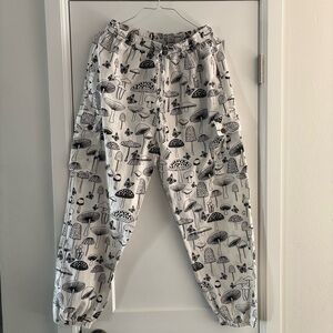 Rising International • Black & White Mushroom Cargo Pants